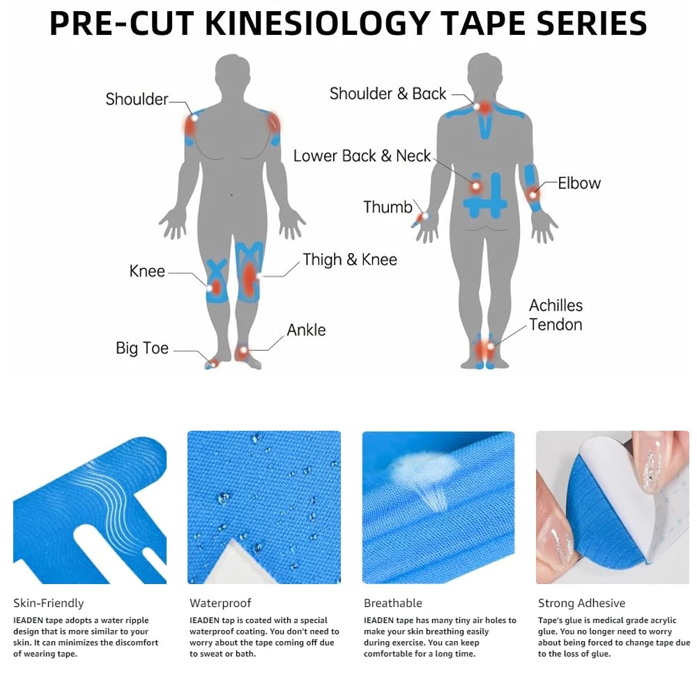 FlexiKnee™ - Precut Kinesiology Strips for Pain Relief Movement