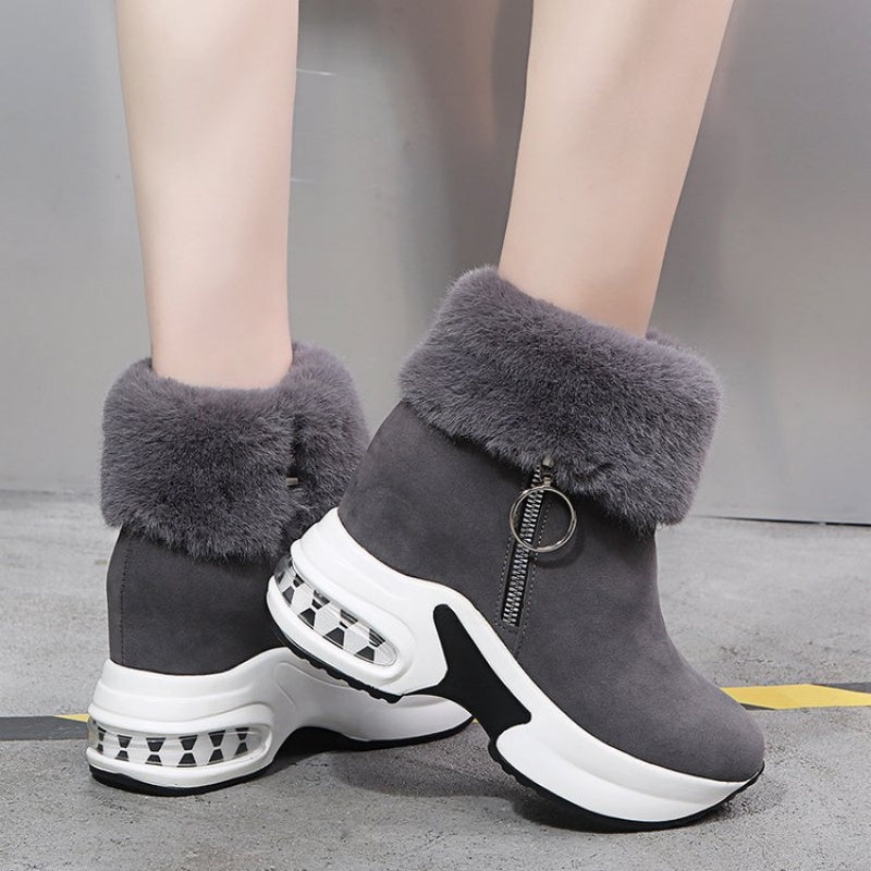 Chunky Sole Lined Ankle Boots for Women