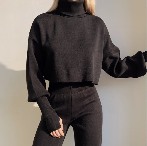 Eaksone™ - Cozy Turtleneck Knit Gloves Set