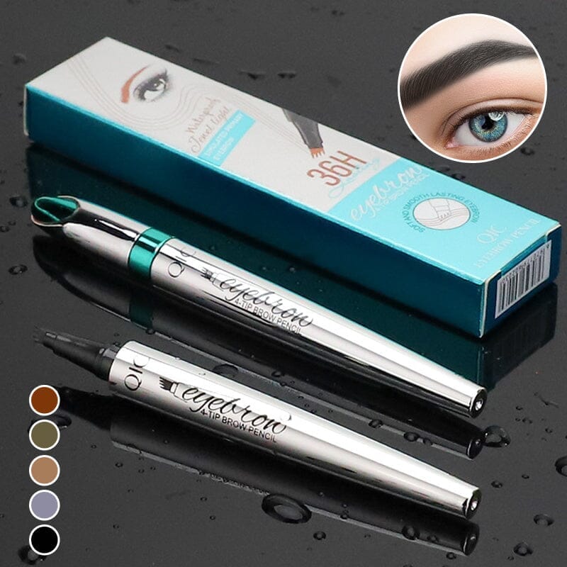 Waterproof 3D Eyebrow Pencil with Four Fork Tips