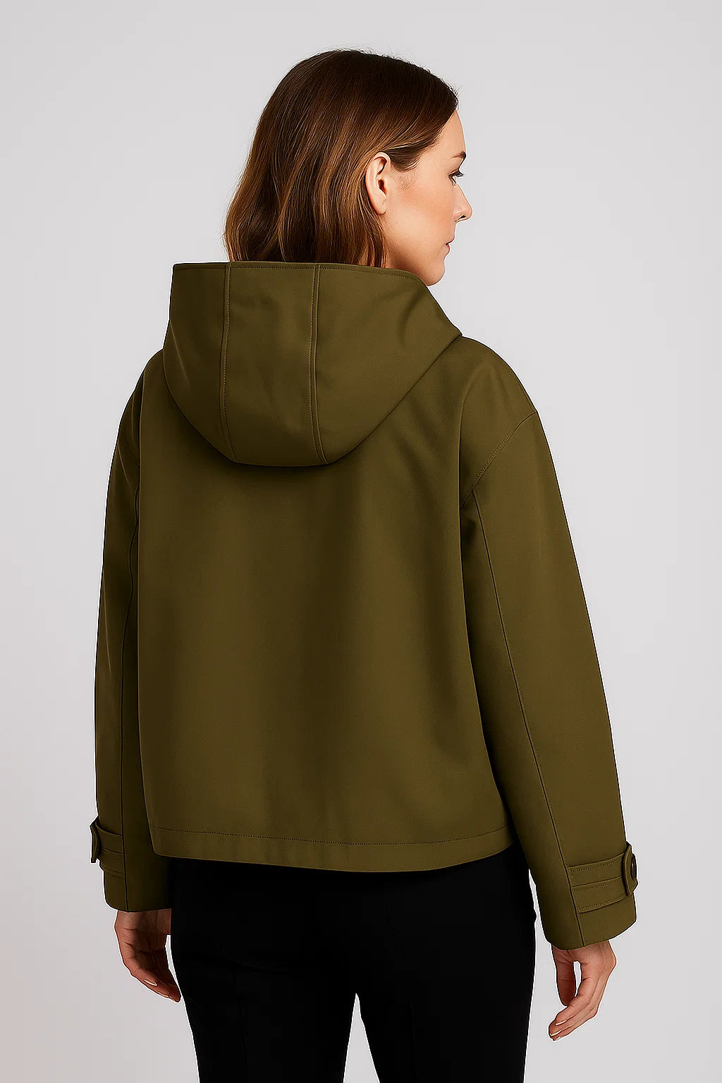 Chic Hooded Short Trench Coat for Women