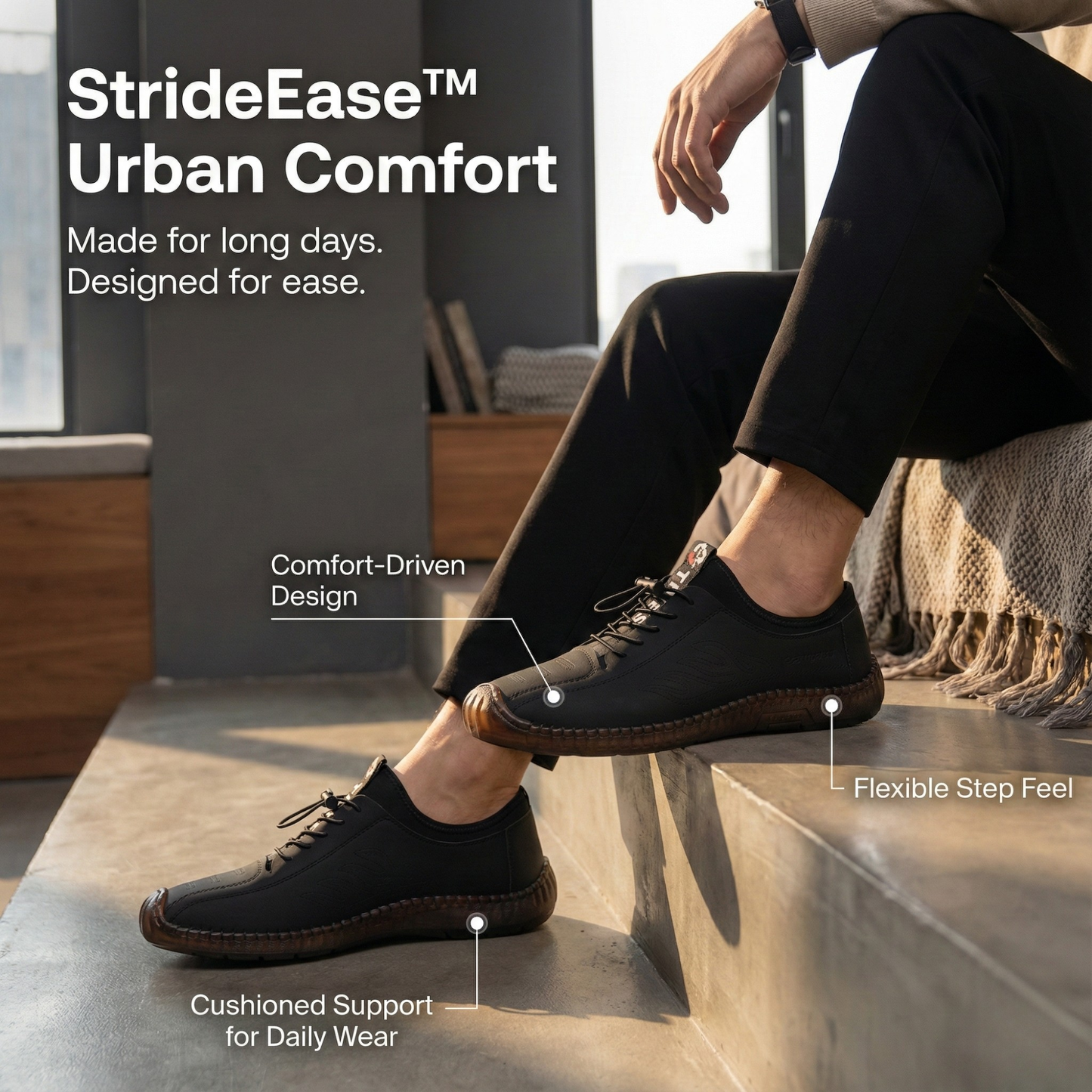 StrideEase™ - Orthopedic Walking Shoes for Comfort and Stability
