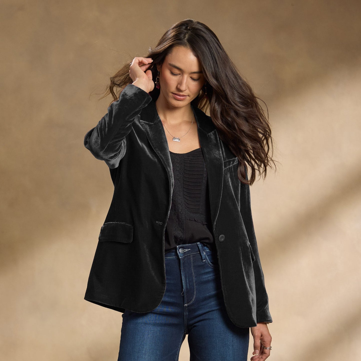 Embroidered Velvet Autumn Jacket