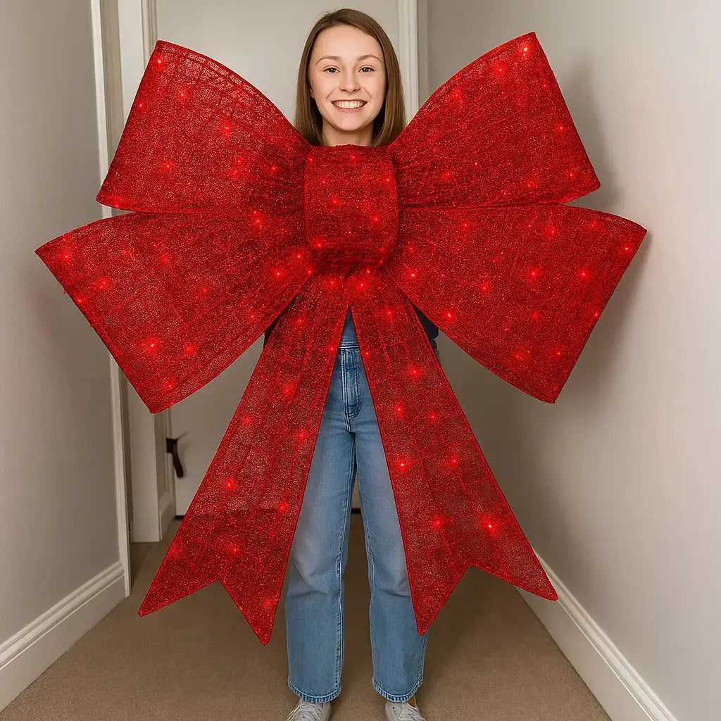 HolidayGlow™ - XXL Illuminated Christmas Bow Decor