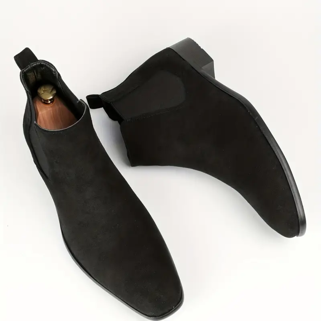 Classic Leather Chelsea Boots with Low Heel