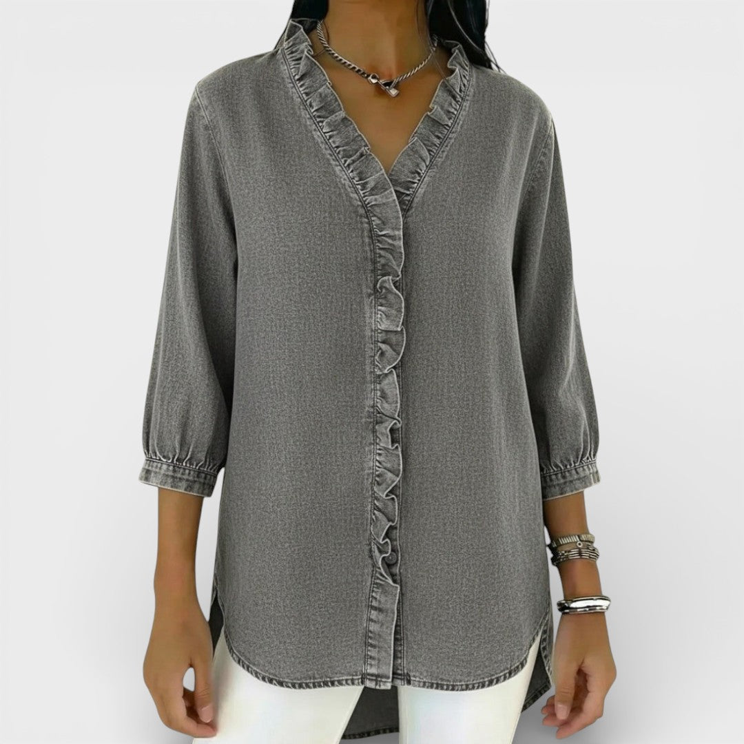 ChicRuffle - Elegant Ruffled Blouse