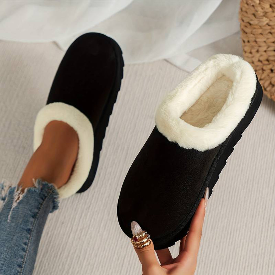 Cozy Fleece-Lined Slip-On Women's Slippers