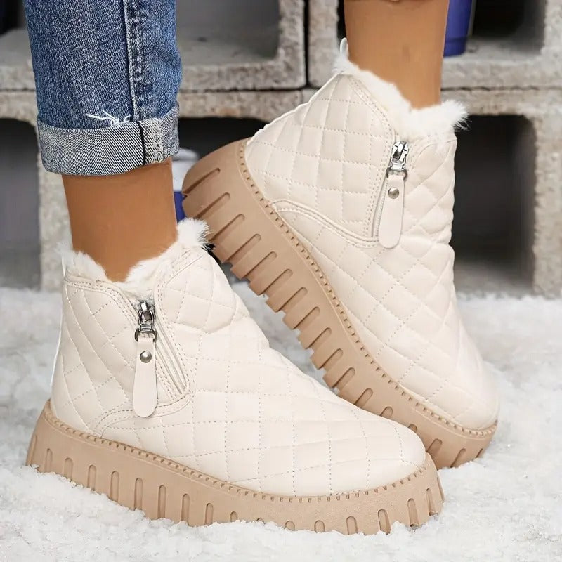 Women's Leather Winter Boots with Orthopedic Support
