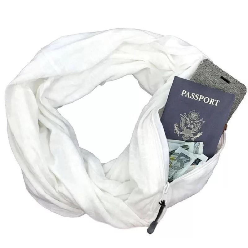 CozySafe™ - Hidden Pocket Scarf for Warmth & Security