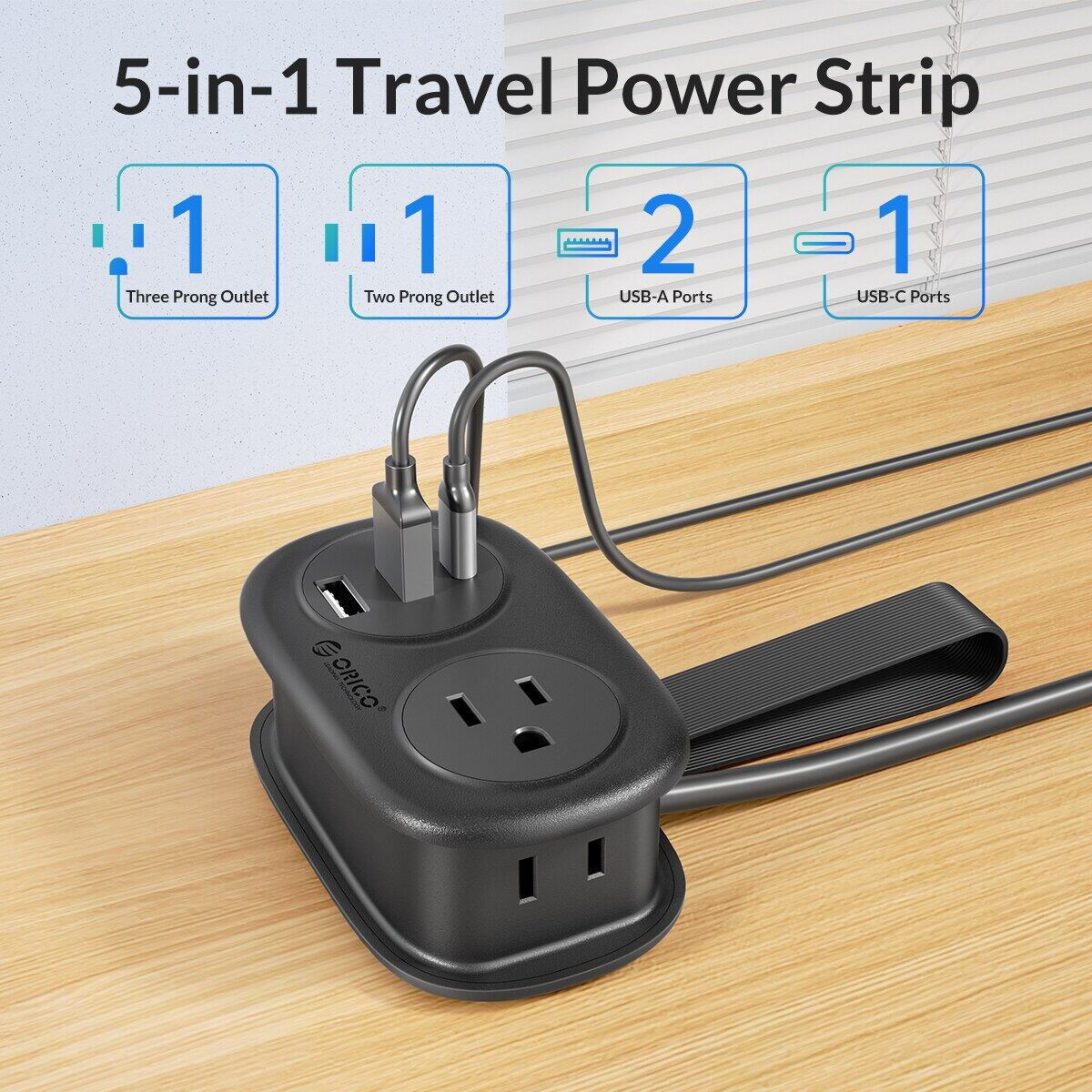 GlobeTrekker™ - Travel Power Strip with USB & Ventilated Design