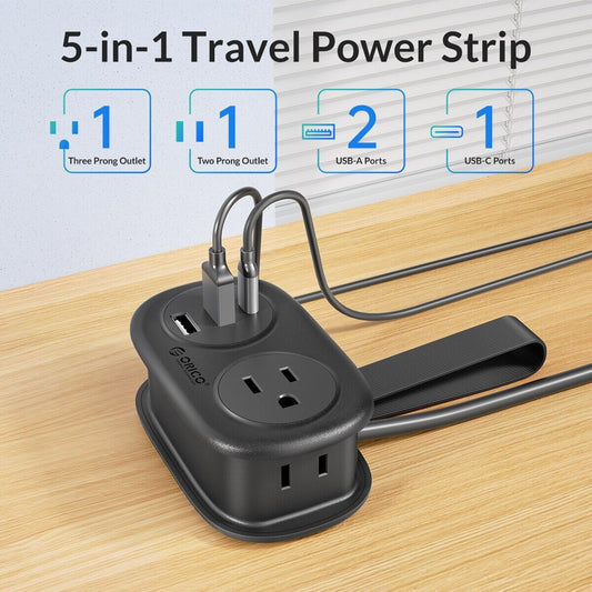 GlobeTrekker™ - Travel Power Strip with USB & Ventilated Design