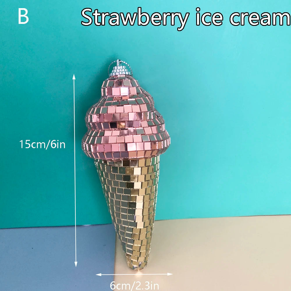 Retro Disco Ice Cream Wall Art Decor