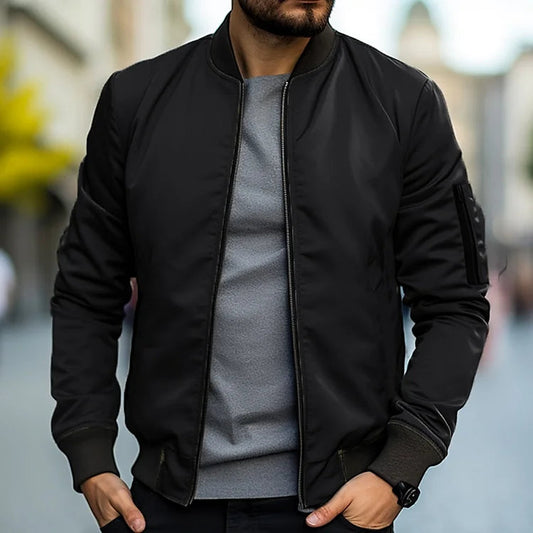 Classic Warm Bomber Jacket for Casual Style