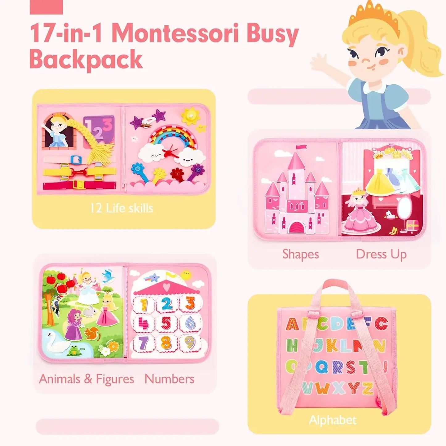 PlayPath™ - Montessori Toddler Busy Board Backpack