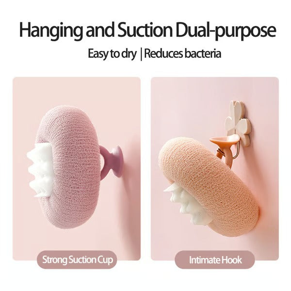 Soft Sunflower Suction Bath Ball for Gentle Cleansing