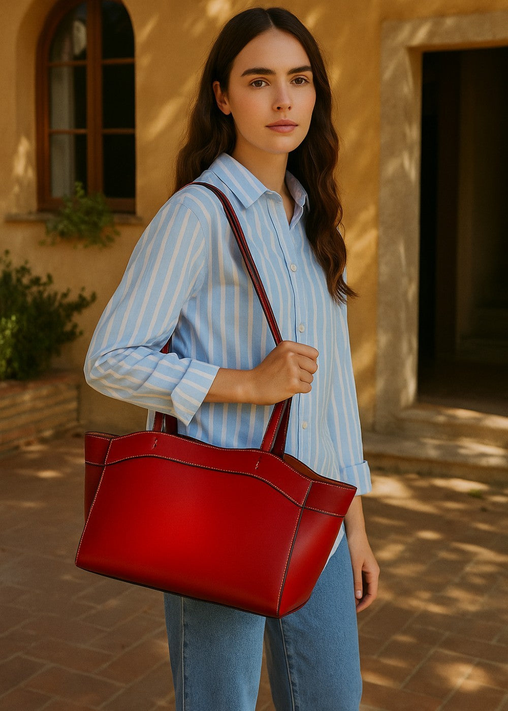 Classic Leather Tote Bag