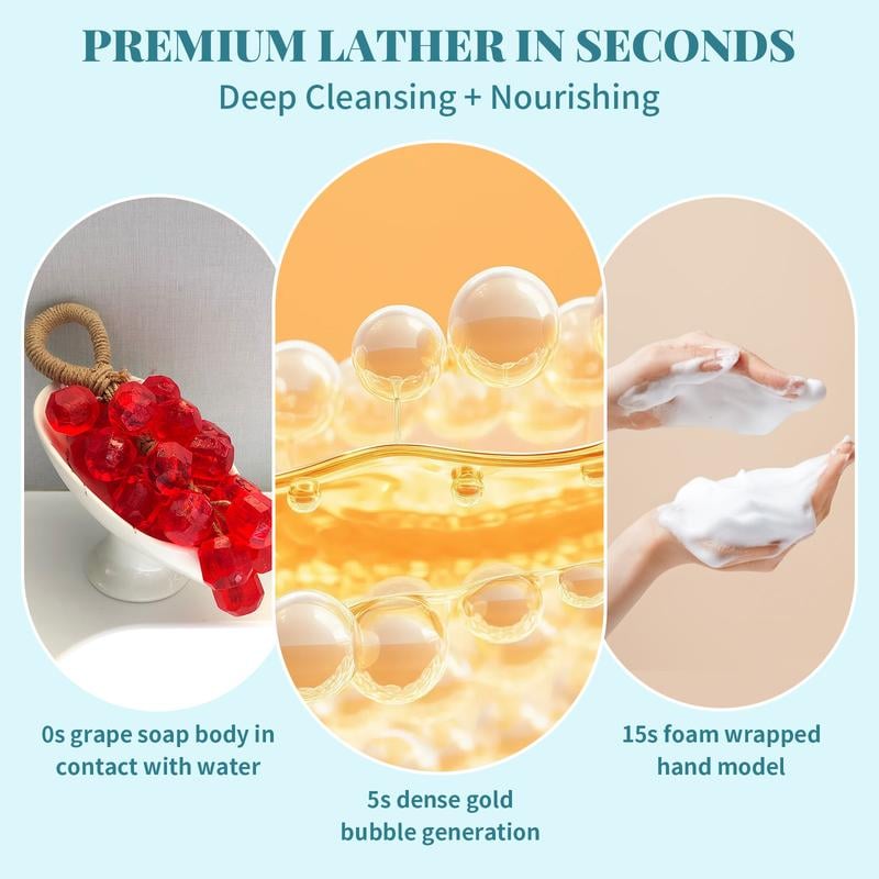 LuxeGlow™ - Handmade Crystal Grape Cleansing Soap