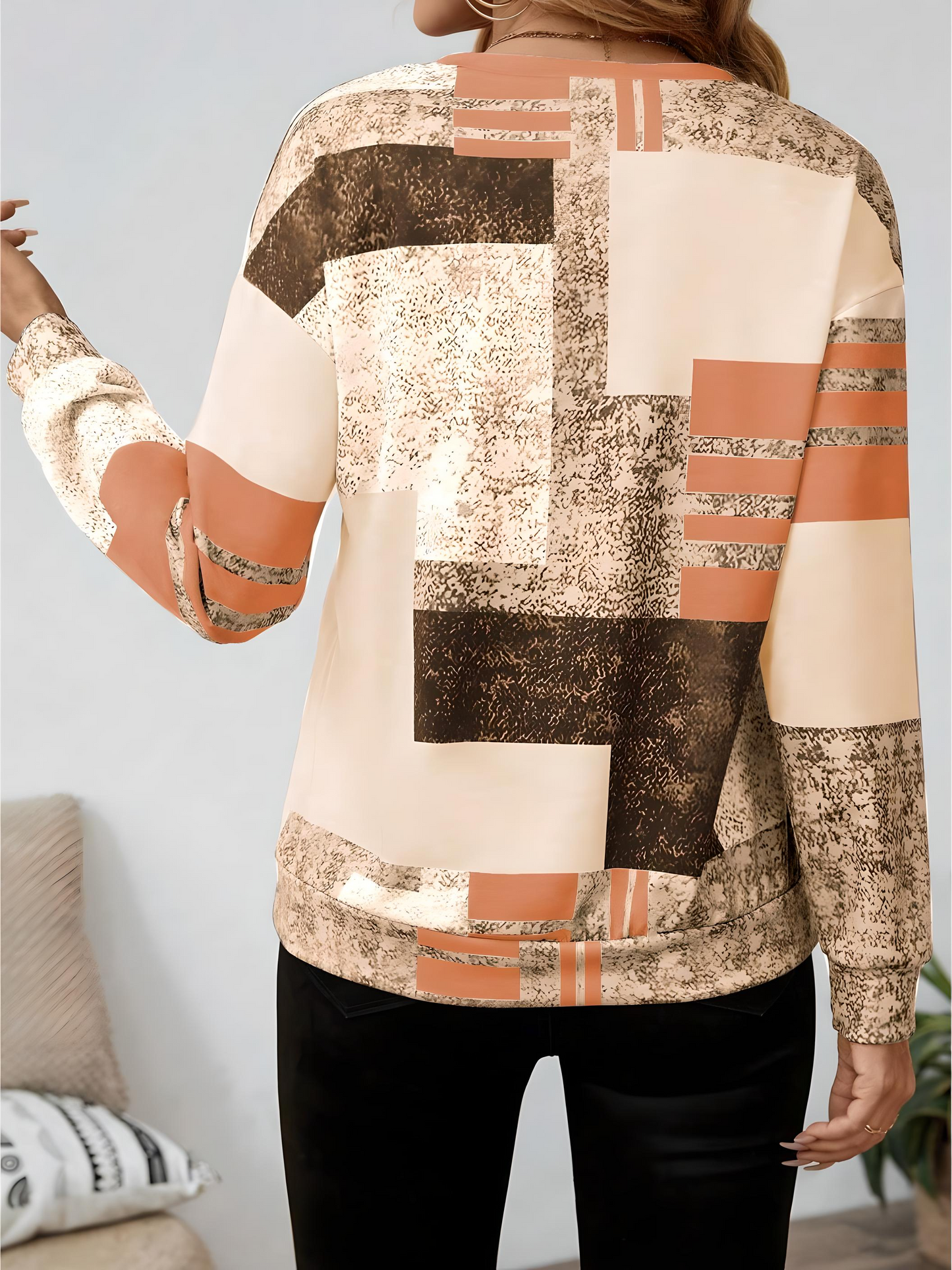 Women's Chic Patchwork Blouse