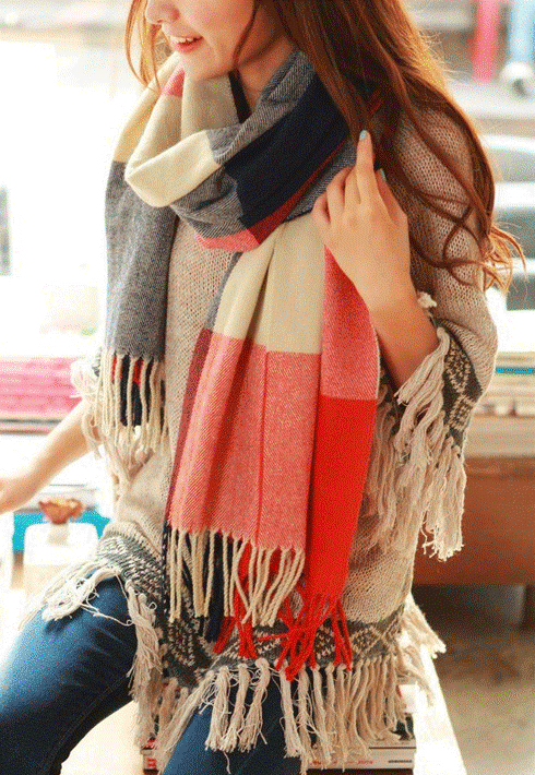 Soft Cashmere Scarf Cozy Warm Lightweight Accessory