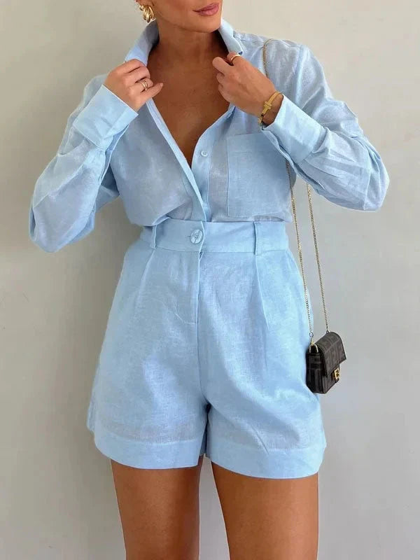 Lightweight Casual Shirt and Shorts Set for Everyday Comfort