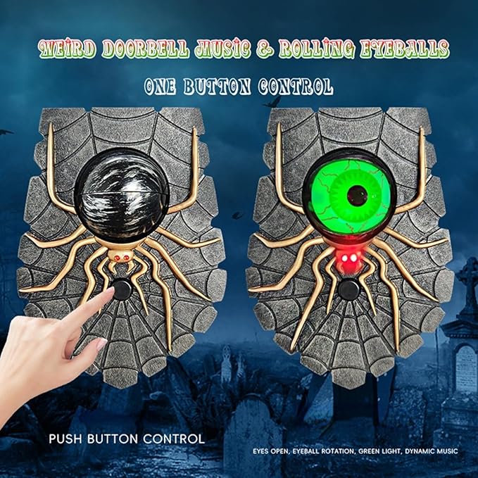 Halloween Demon One-Eyed Doorbell Decor