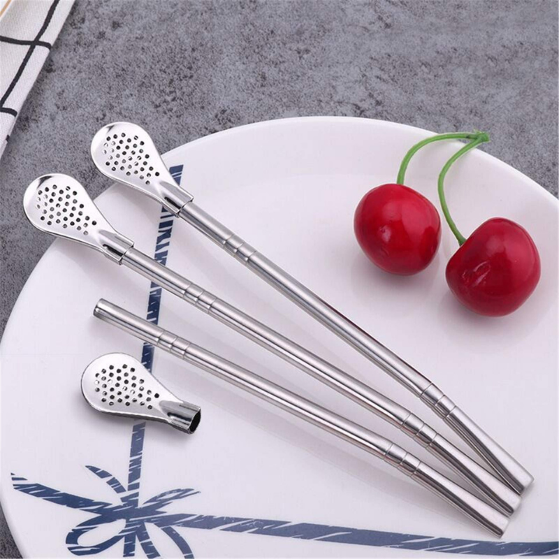 SipSpoon™ - 2-in-1 Drinking Straw and Spoon Combo
