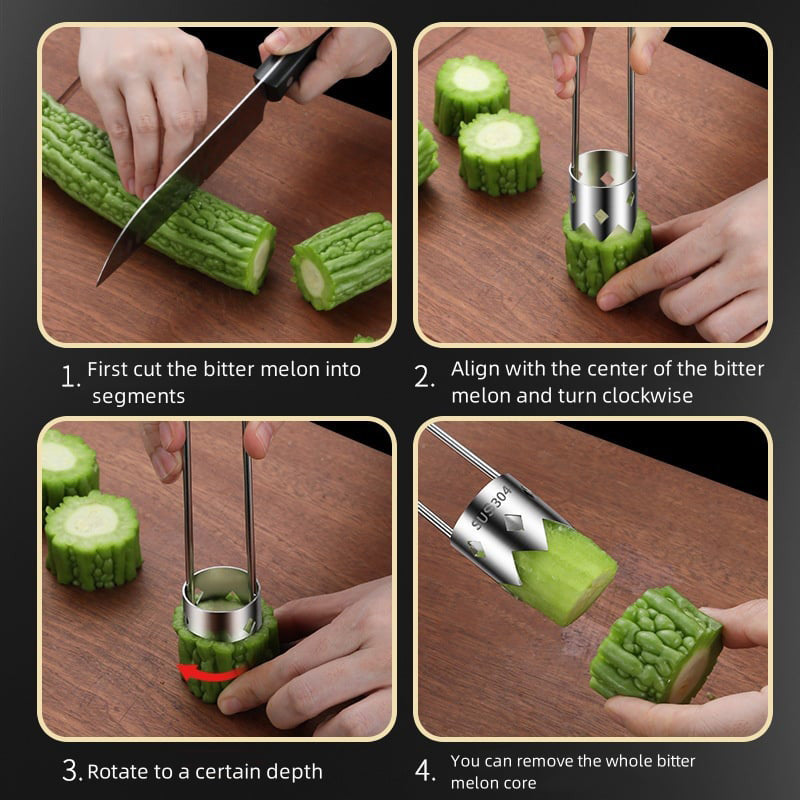 CoreEase™ - Universal Stainless Steel Fruit Corer for Easy Core Removal