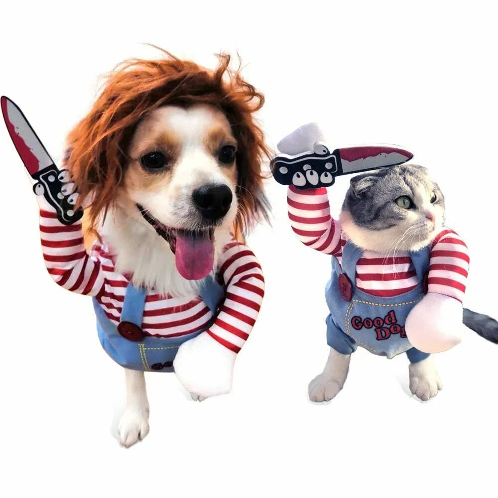 Funny Halloween Pet Costume Scary Animal Outfit