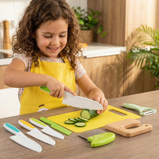 TinyChef Tools - Safe, Fun Cutting for Confident Little Cooks
