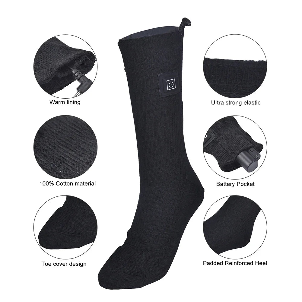 ThermaStep™ - USB Rechargeable Electric Heated Socks for Outdoors