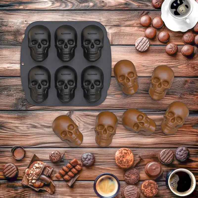 Spooky 3D Skull Halloween Cake Mold