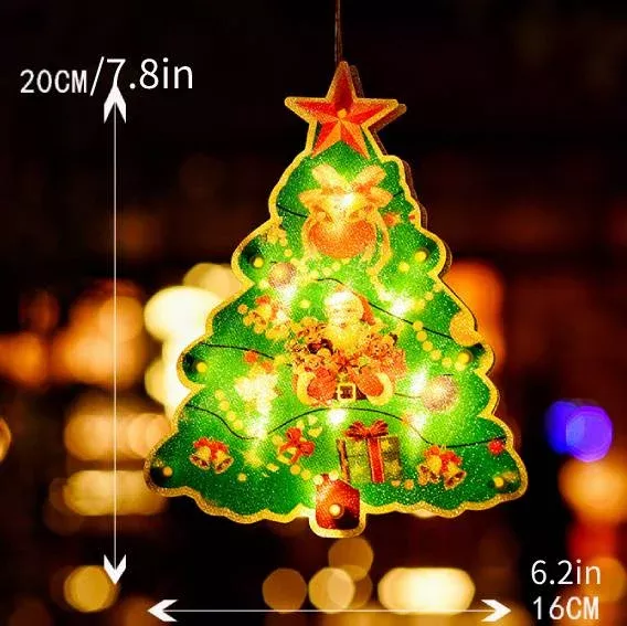 1+1 FREE | Festive Christmas Window Hanging Lights for Holiday Decor
