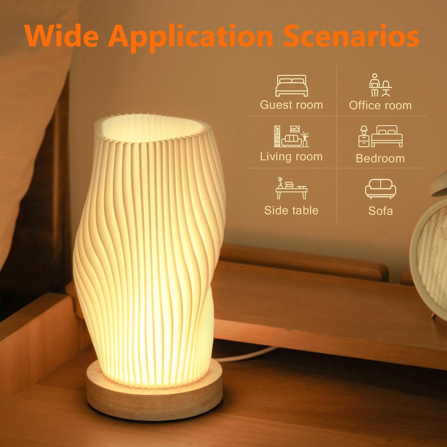 LumiGlow™ - Vintage Striped Night Light Lamp