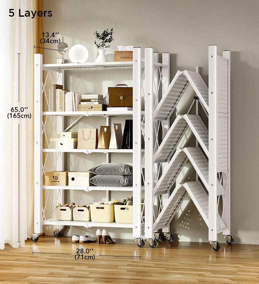 Joybos™ - Heavy Duty Foldable Metal Organizer Shelves with Wheels