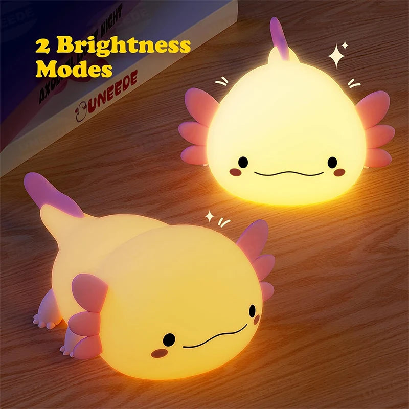 Adorable Axolotl LED Night Light for Kids Room Decor