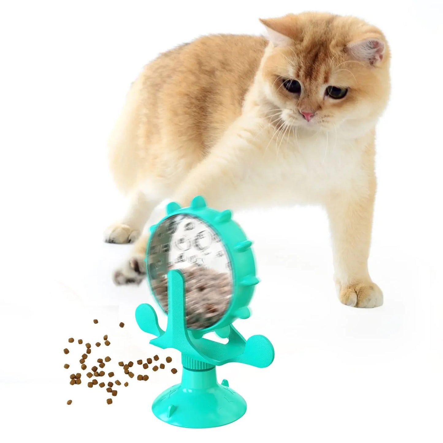 PurrPlay™ - Interactive Cat Turntable Feeding Bowl