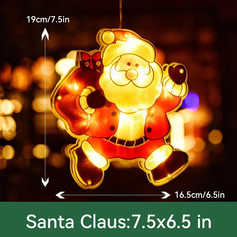 1+1 FREE | Festive Christmas Window Hanging Lights for Holiday Decor