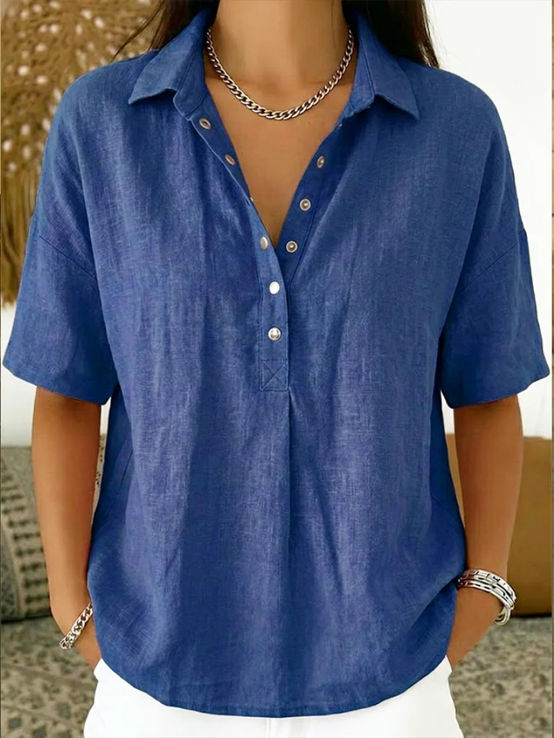 Willow - Collared Button-Up Blouse