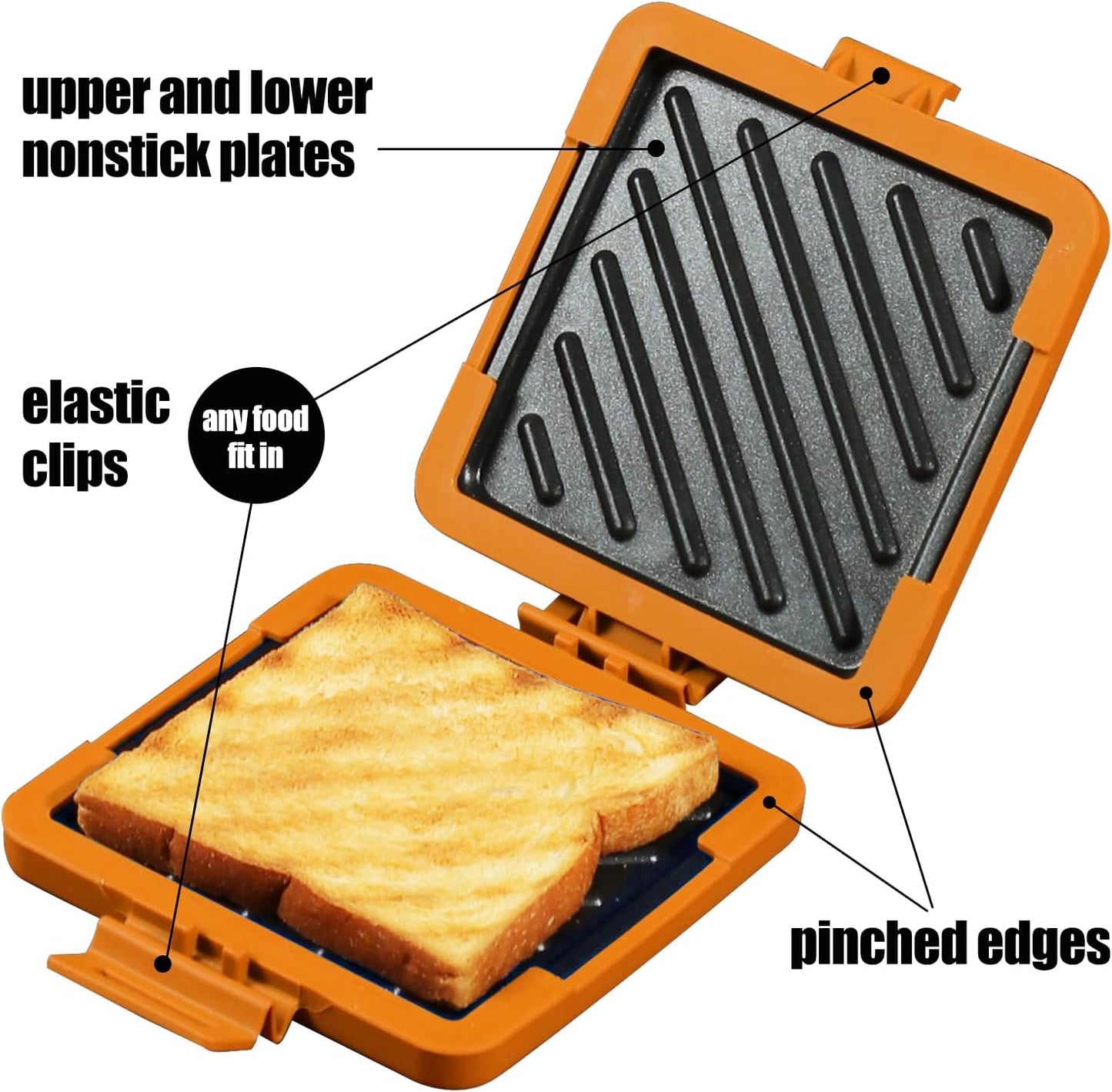 Compact Microwave Toastie Sandwich Maker for Quick Snacks