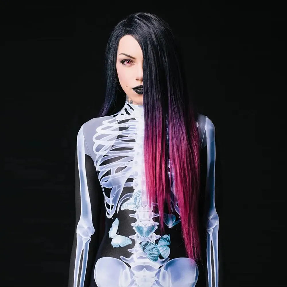Spooky X-ray Skeleton Costume for Halloween Parties