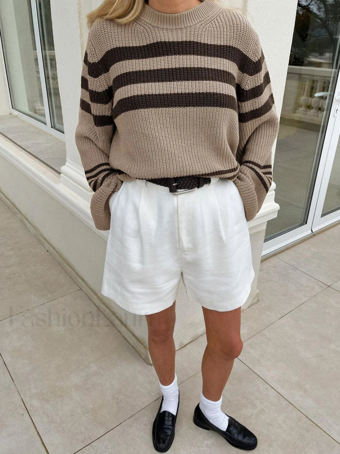 Cozy Striped Knit Sweater for Everyday Comfort