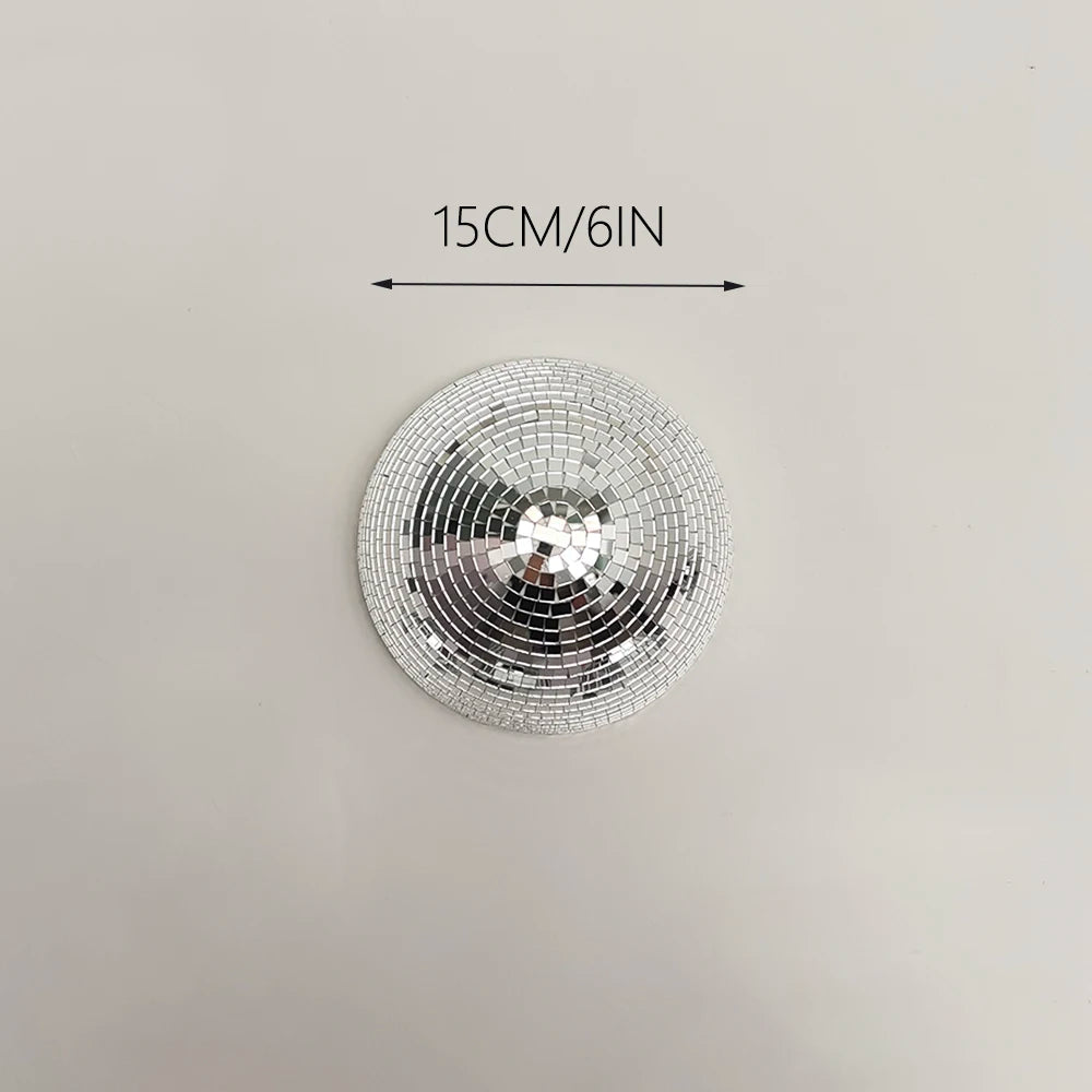 Retro Disco Ball Mirror Wall Decor for Party Vibes