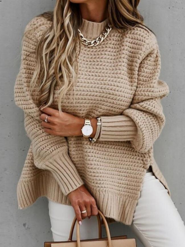 Cozy Knitted Sweater with Elegant Fit