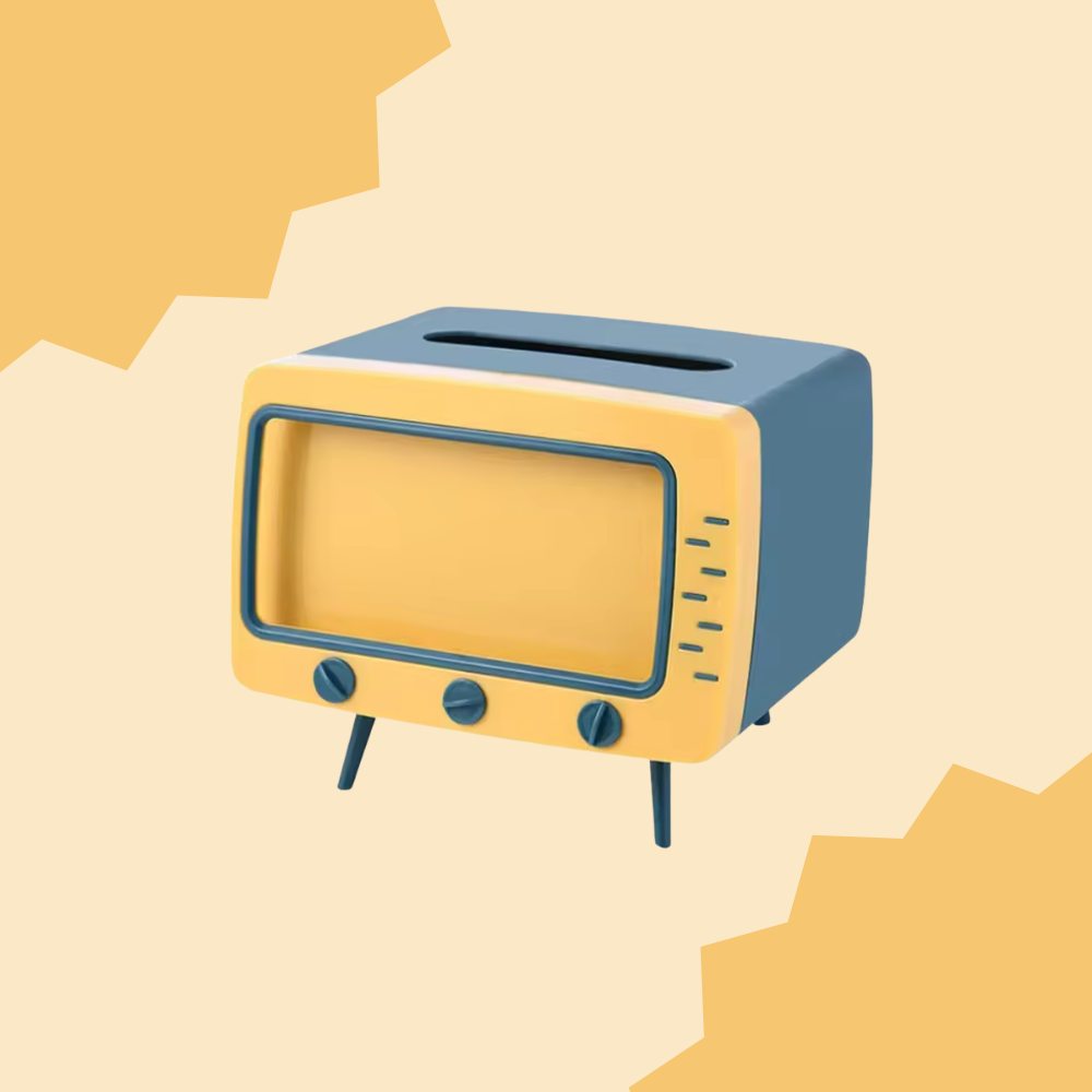 RetroView™ - 2-in-1 Tissue Box & Retro TV Phone Stand