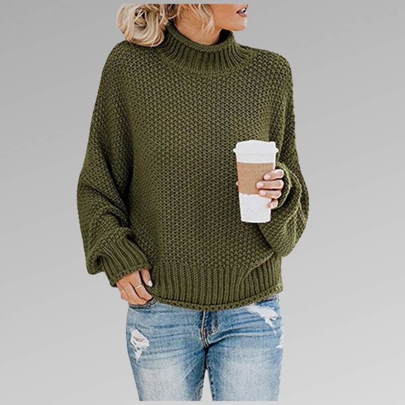 Cozy High Collar Pullover Sweater