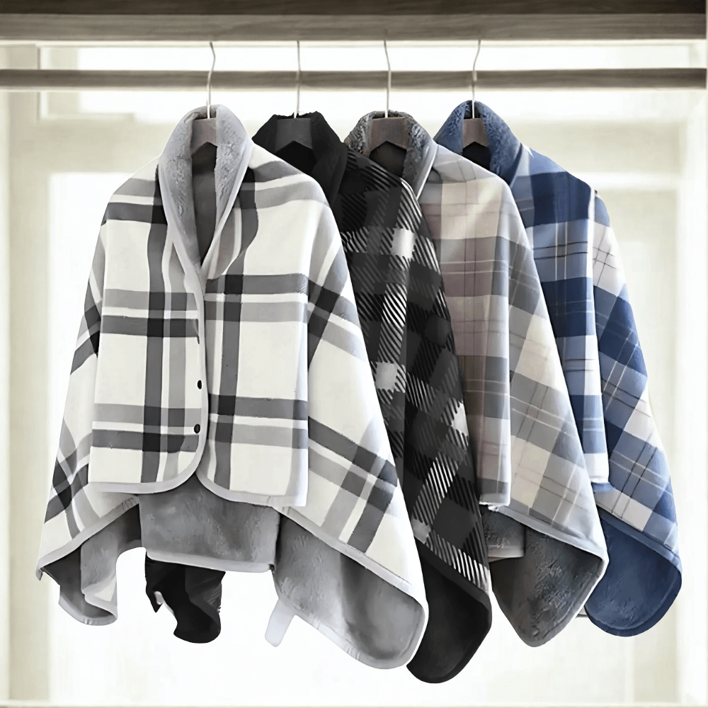Wearable Fleece Travel Blanket Shawl