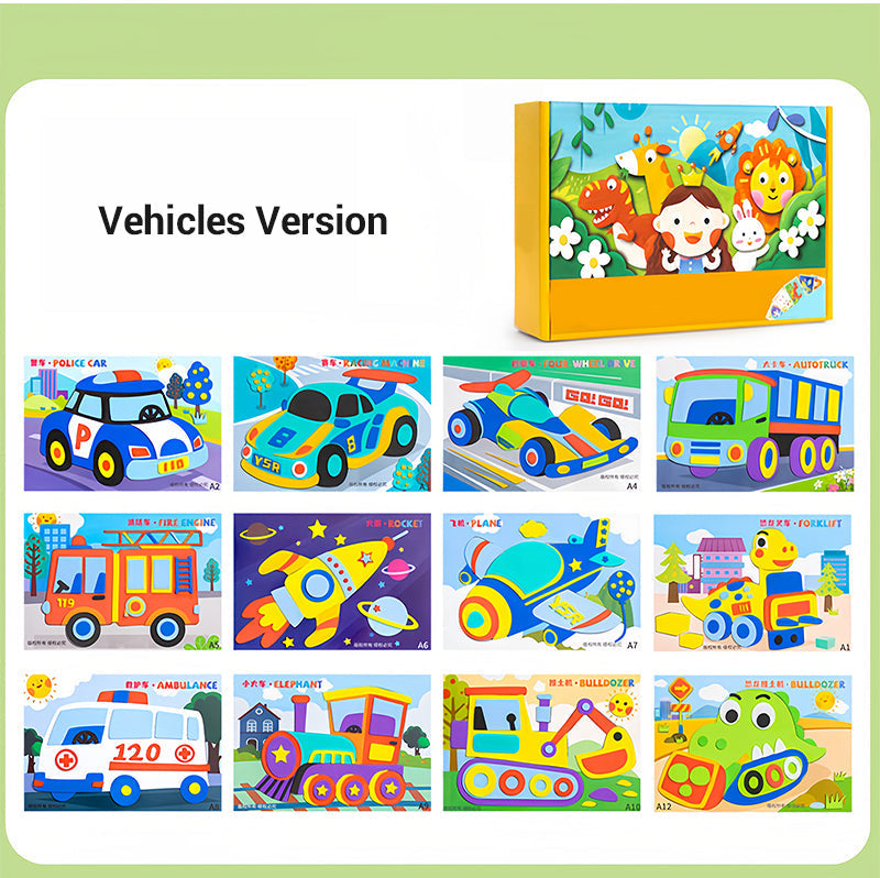 Kids DIY 3D EVA Sticker Craft Kit for Creative Fun