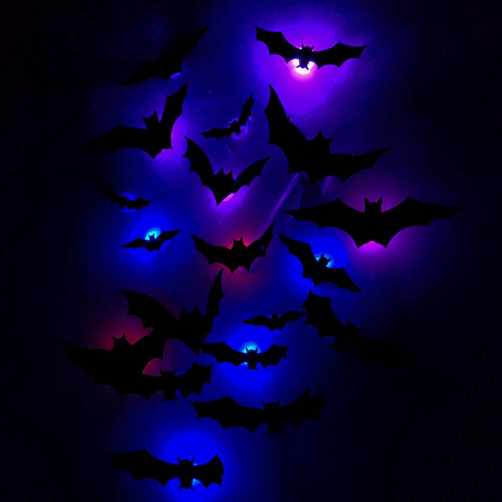 Spooky Halloween LED 3D Bat Wall Decor