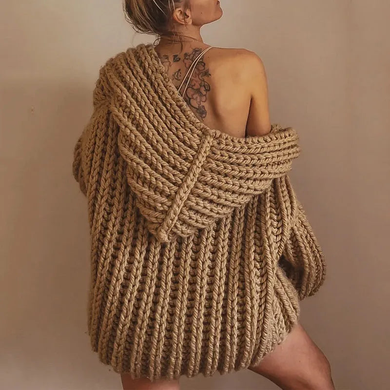 Cozy Loose Knit Hoodie Sweater
