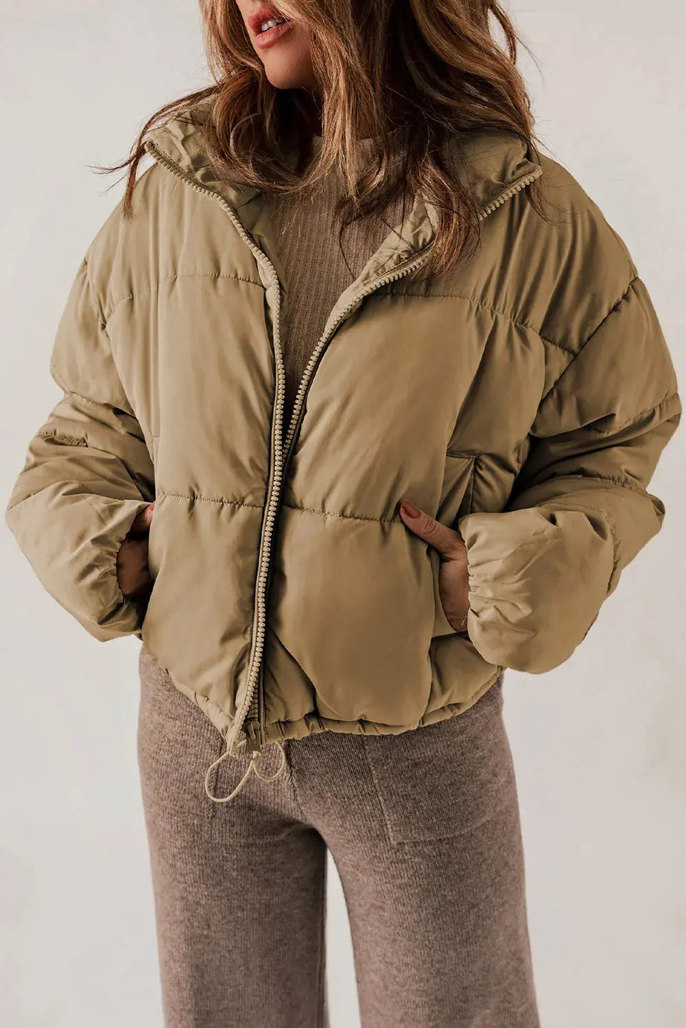 Chic Collared Zip-Up Longline Coat for Stylish Layering